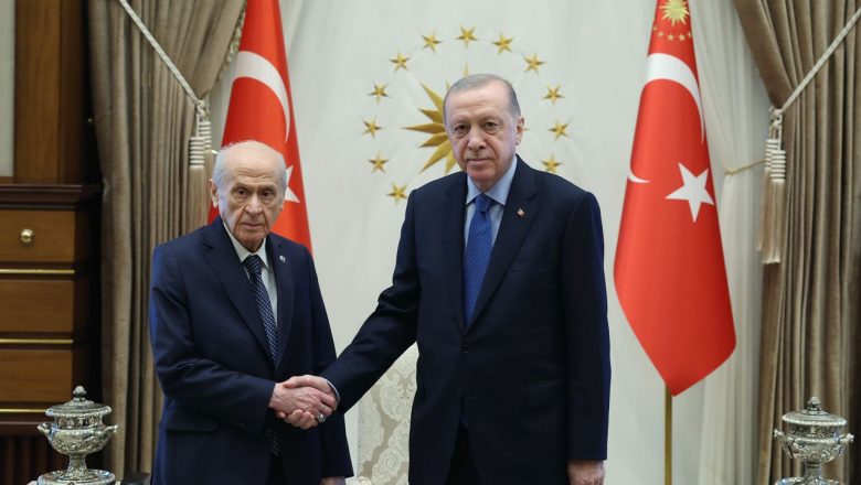  Erdoğan, MHP Genel Başkanı Bahçeli’yi Beştepe’de kabul etti